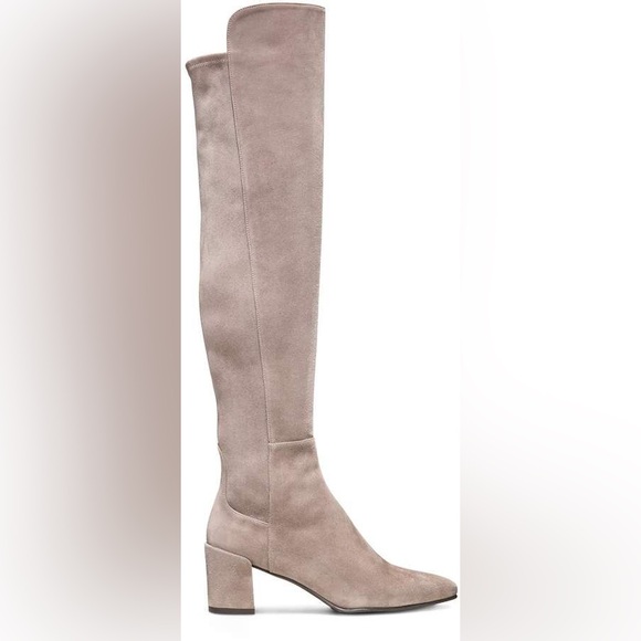 Stuart Weitzman Allwayhunk Knee-High Boots in Cola Suede - Picture 1 of 12